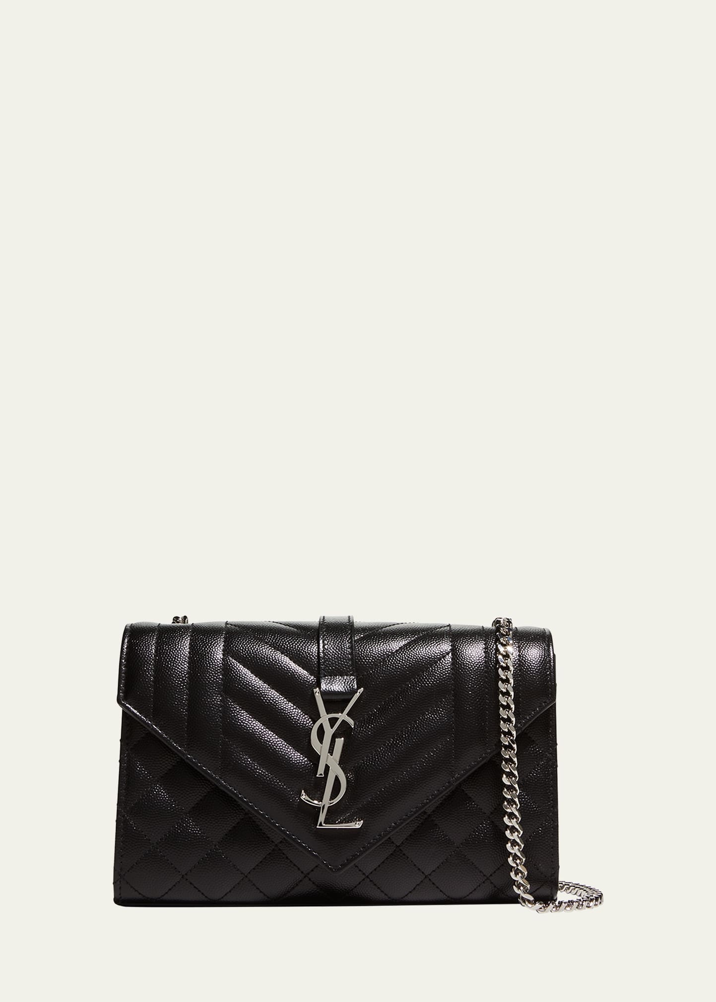 Small YSL Monogram Leather Satchel Bag - 1