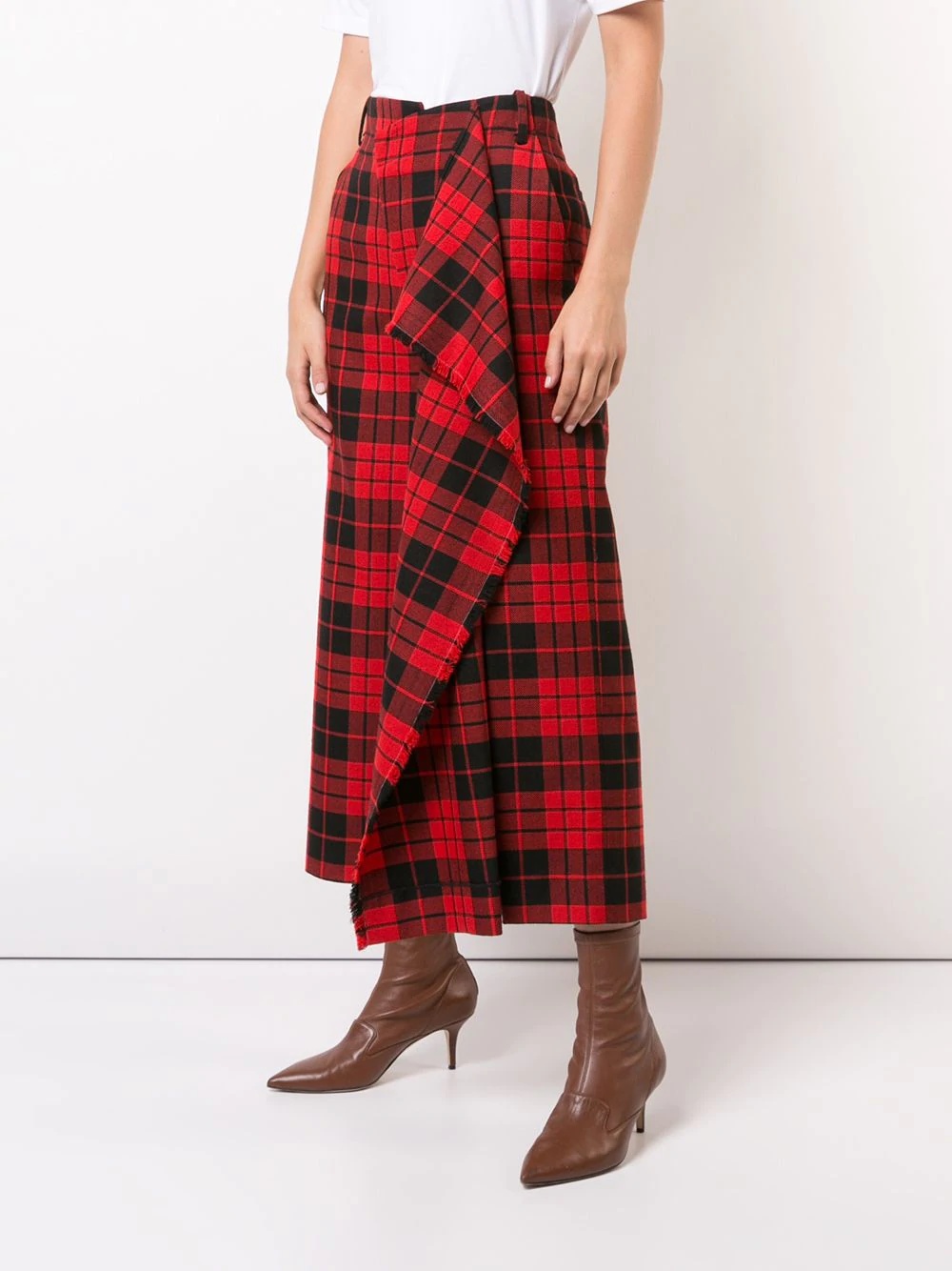 tartan print trousers - 3