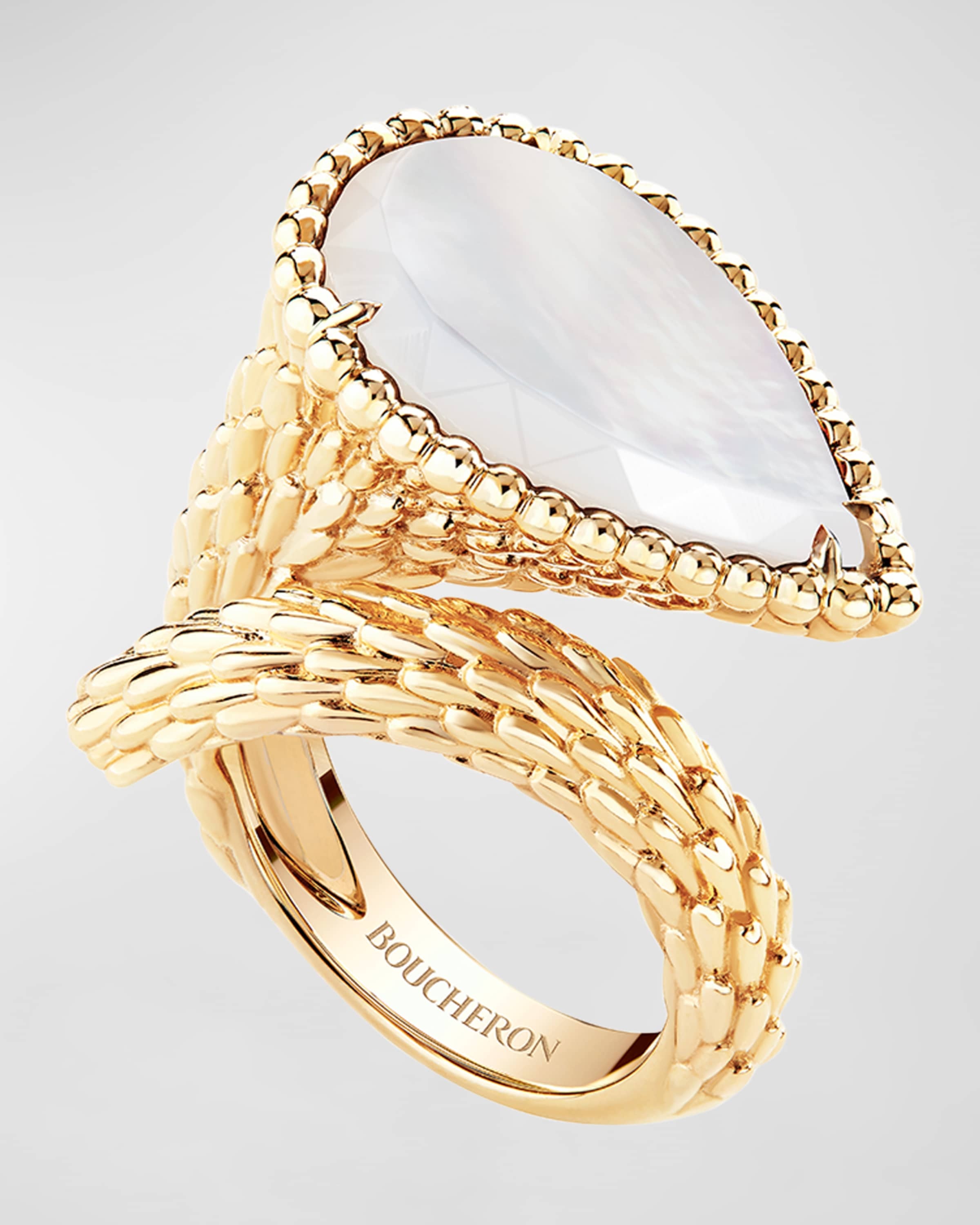 Serpent Boheme 18K Yellow Gold Mother-of-Pearl Ring - 1