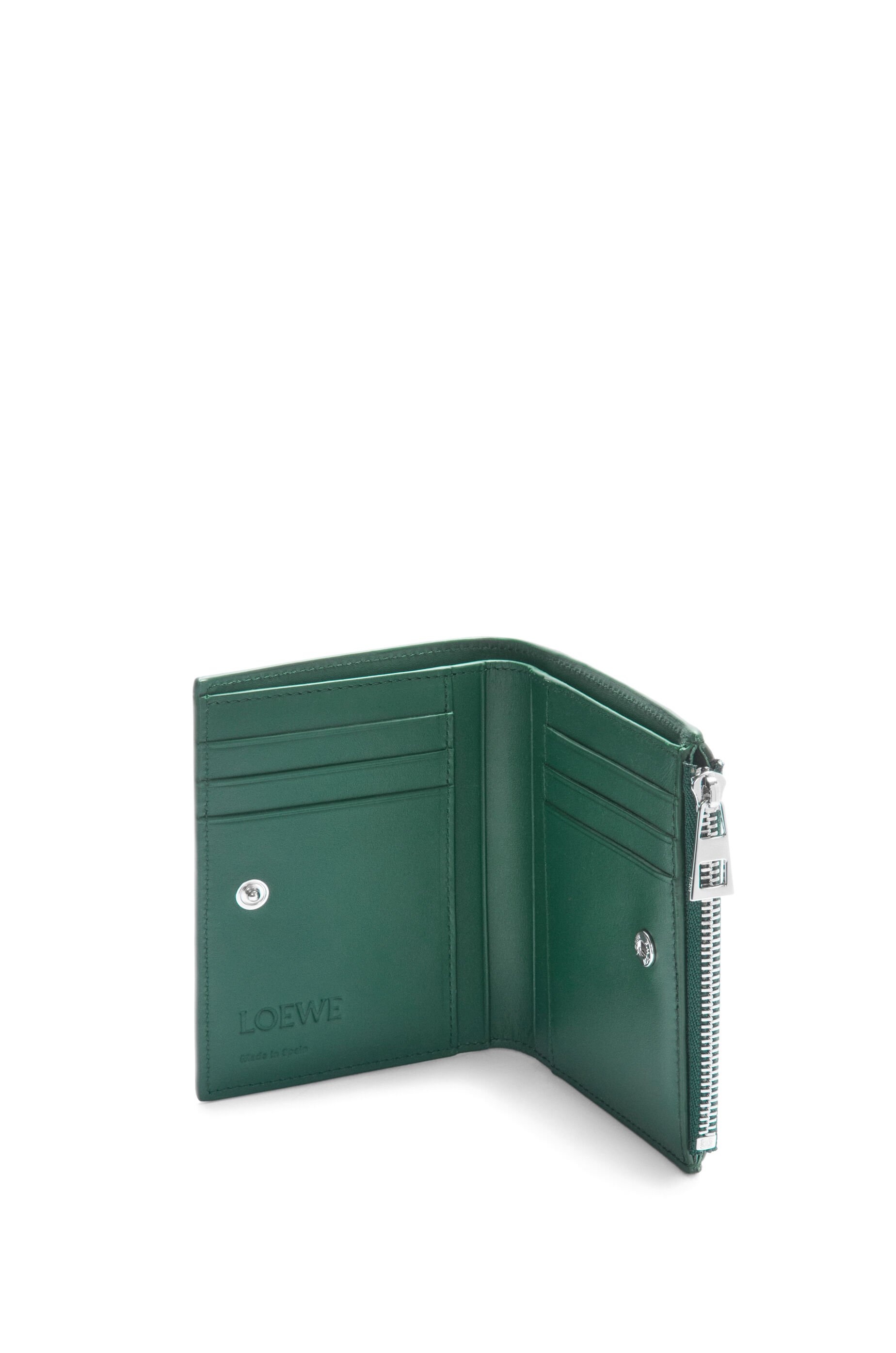 Slim compact wallet in deerskin - 3