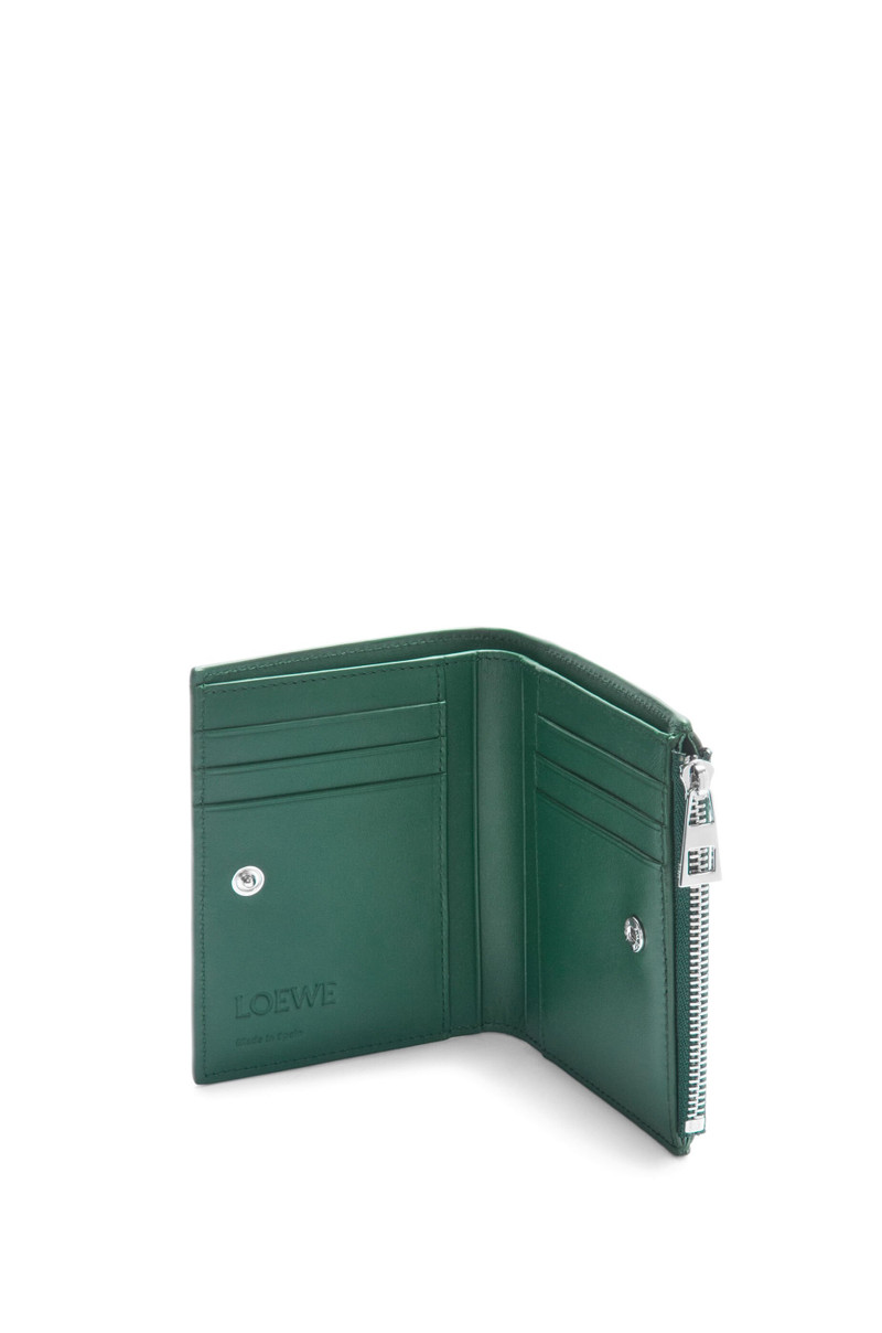 Slim compact wallet in deerskin 3