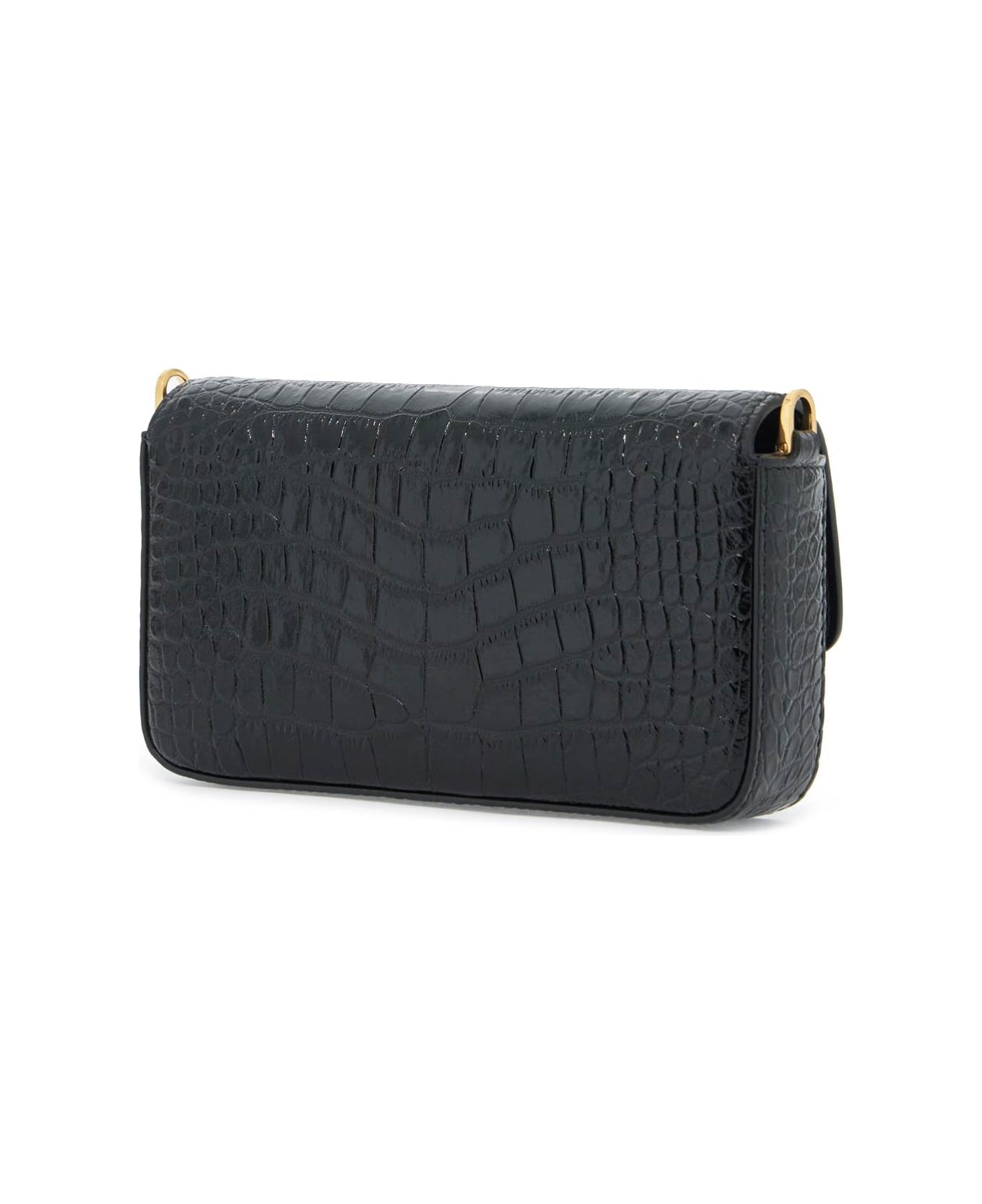 Mini Wallis Crocodile Print Leather Bag. - 2