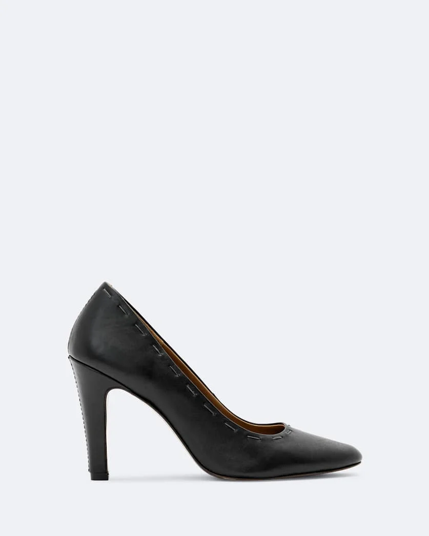 ANNA HAND-STITCH LEATHER COURT SHOES - 1