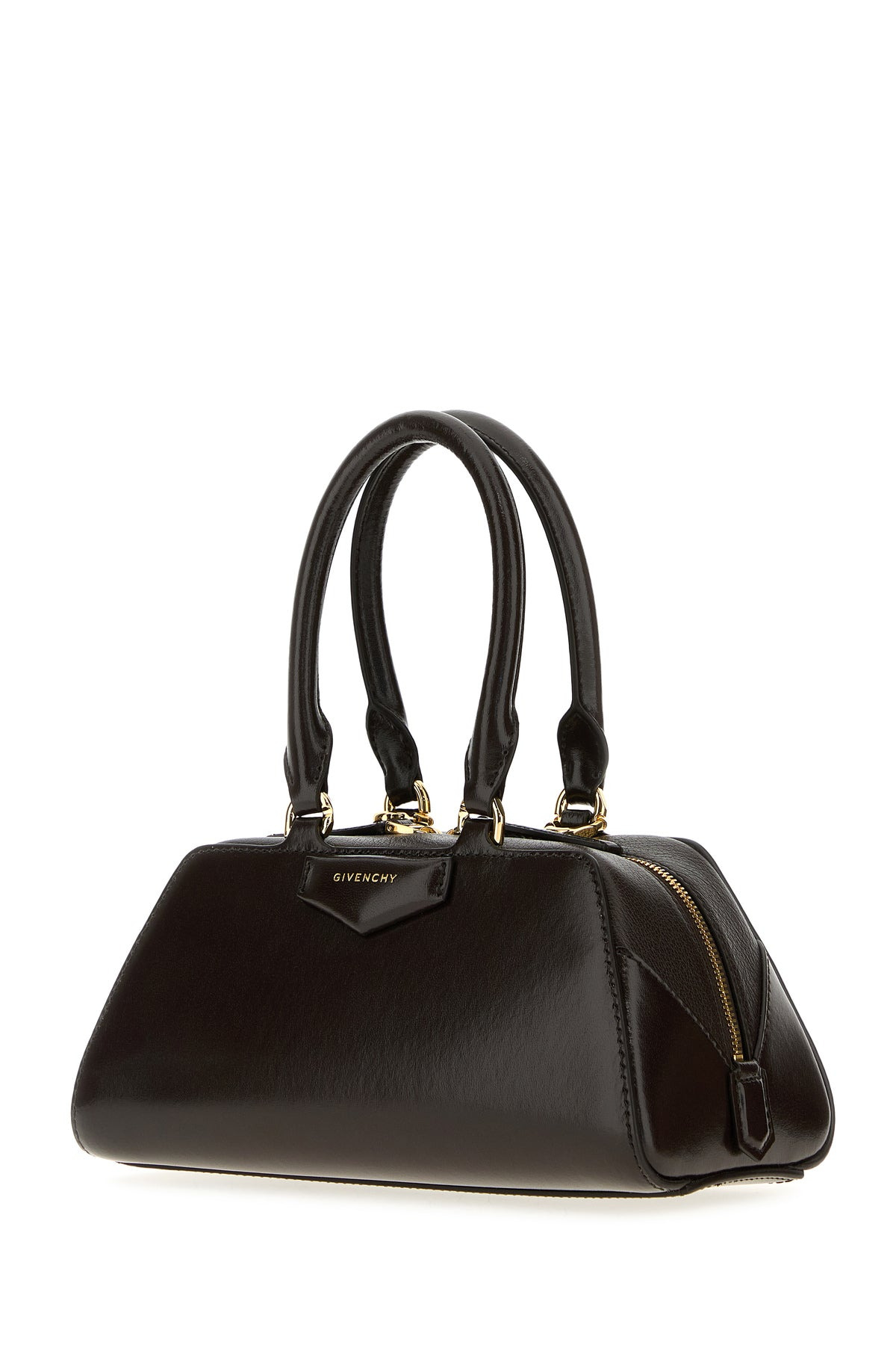 Chocolate leather mini Antigona handbag - 2