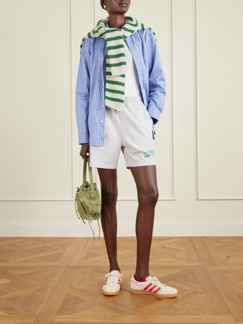 Sporty & Rich California Printed Cotton-blend Jersey Shorts outlook