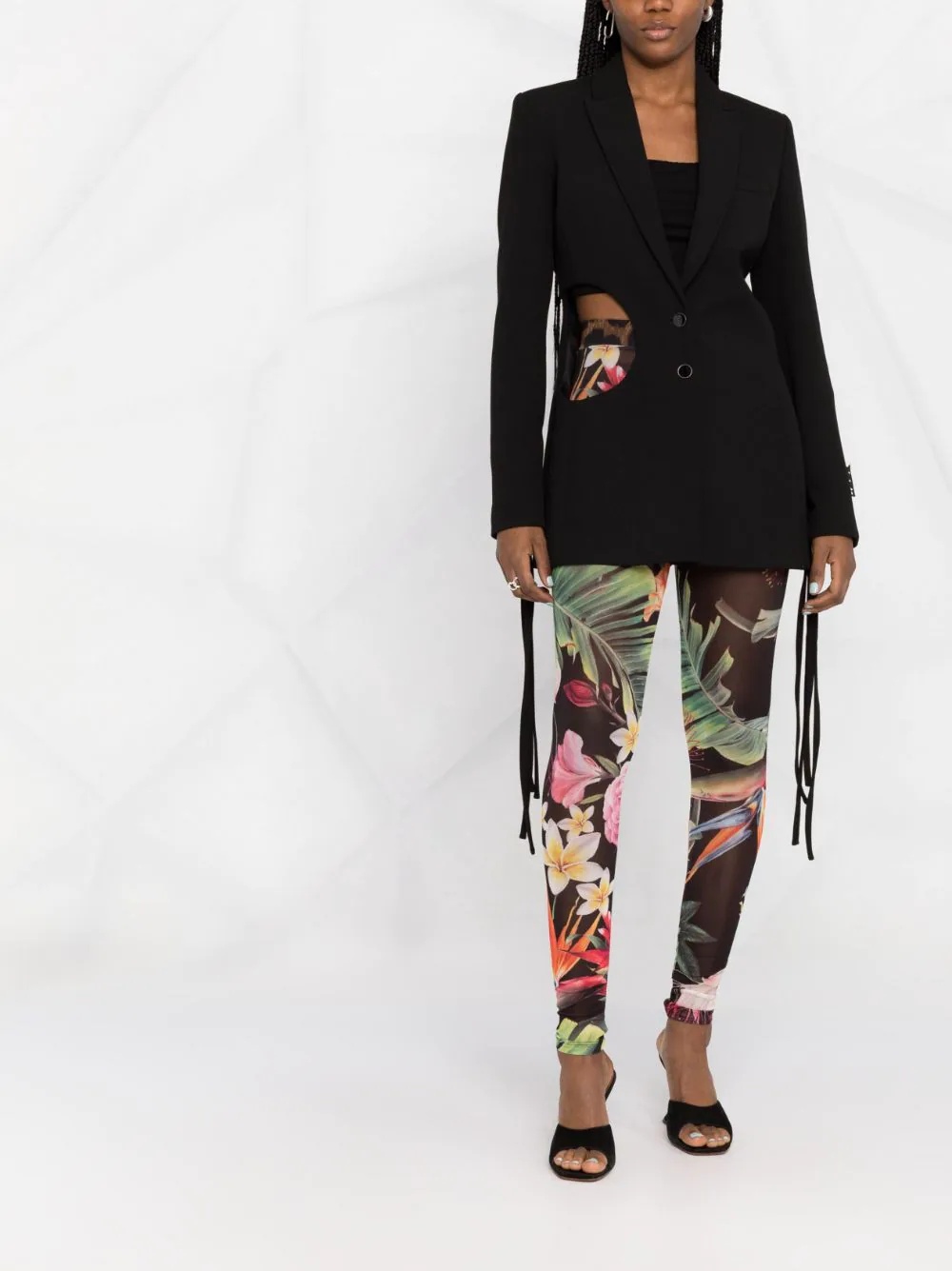 floral-print leggings - 2