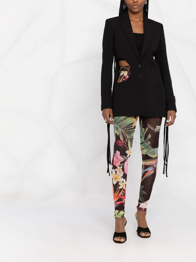 PHILIPP PLEIN floral-print leggings outlook