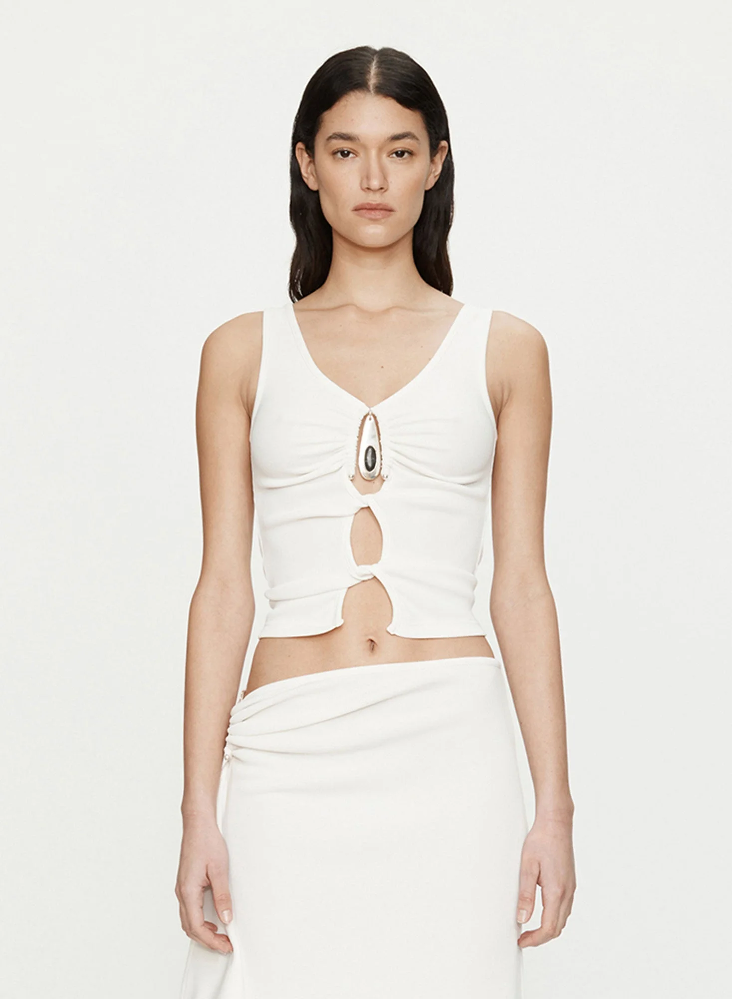 Crystal Pendant Open Twist Tank - 1