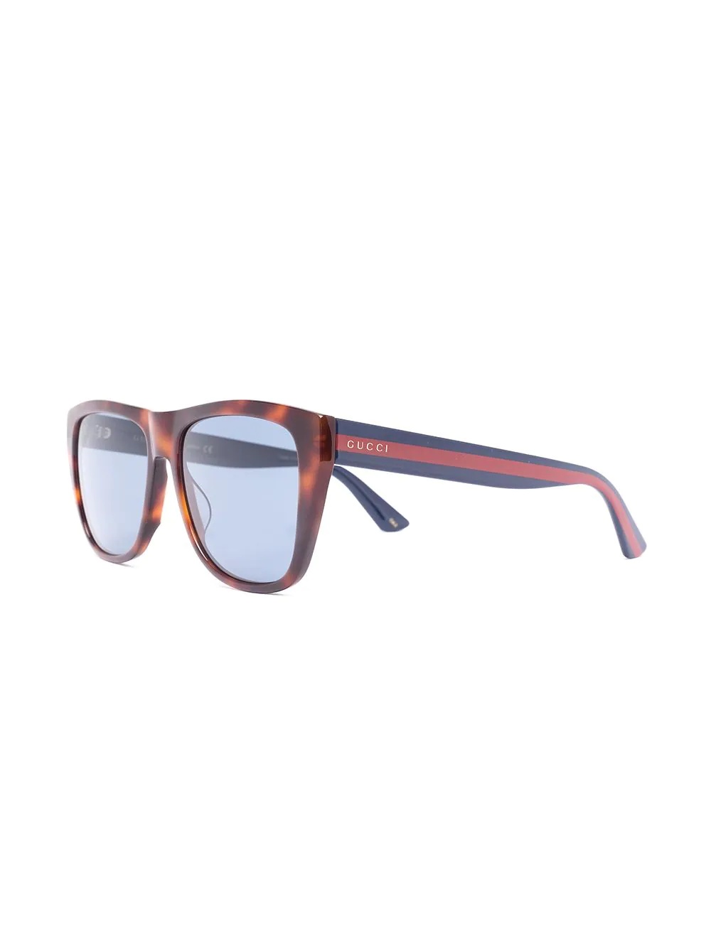 tortoiseshell-effect D-frame sunglasses - 2