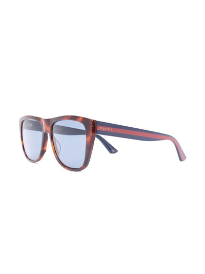 GUCCI tortoiseshell-effect D-frame sunglasses outlook