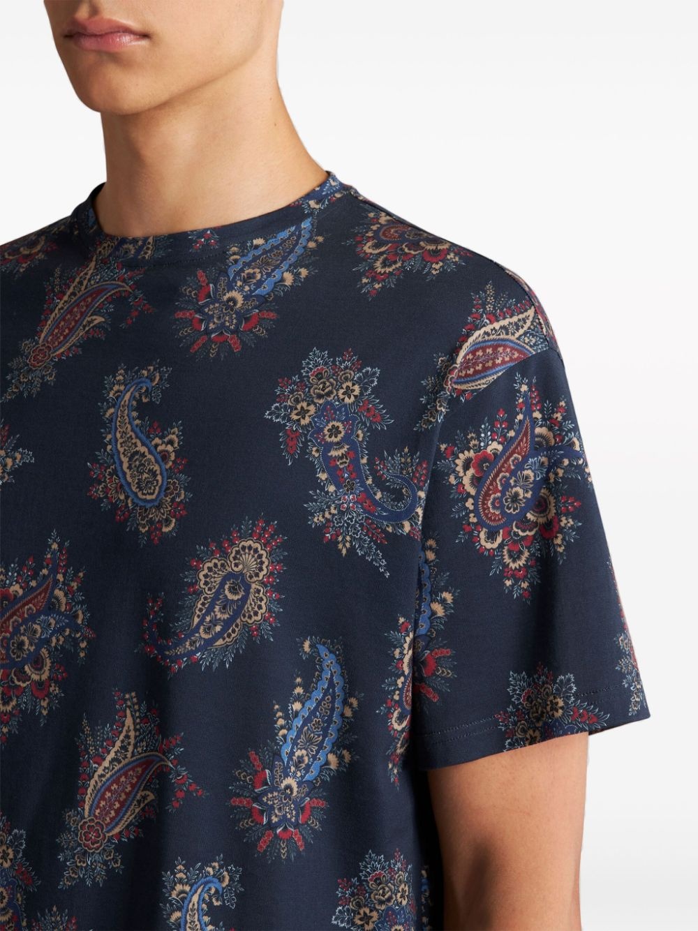 paisley-print cotton T-shirt - 5