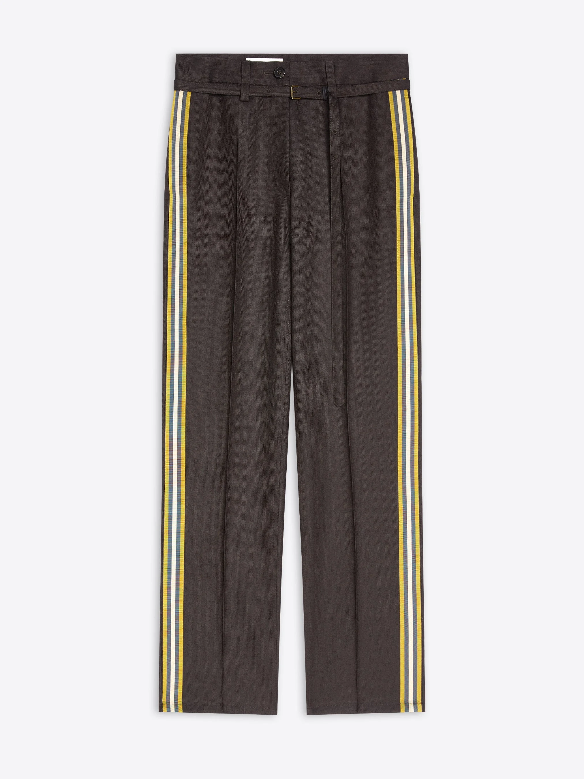 SLIM LEG WOOL PANTS - 1