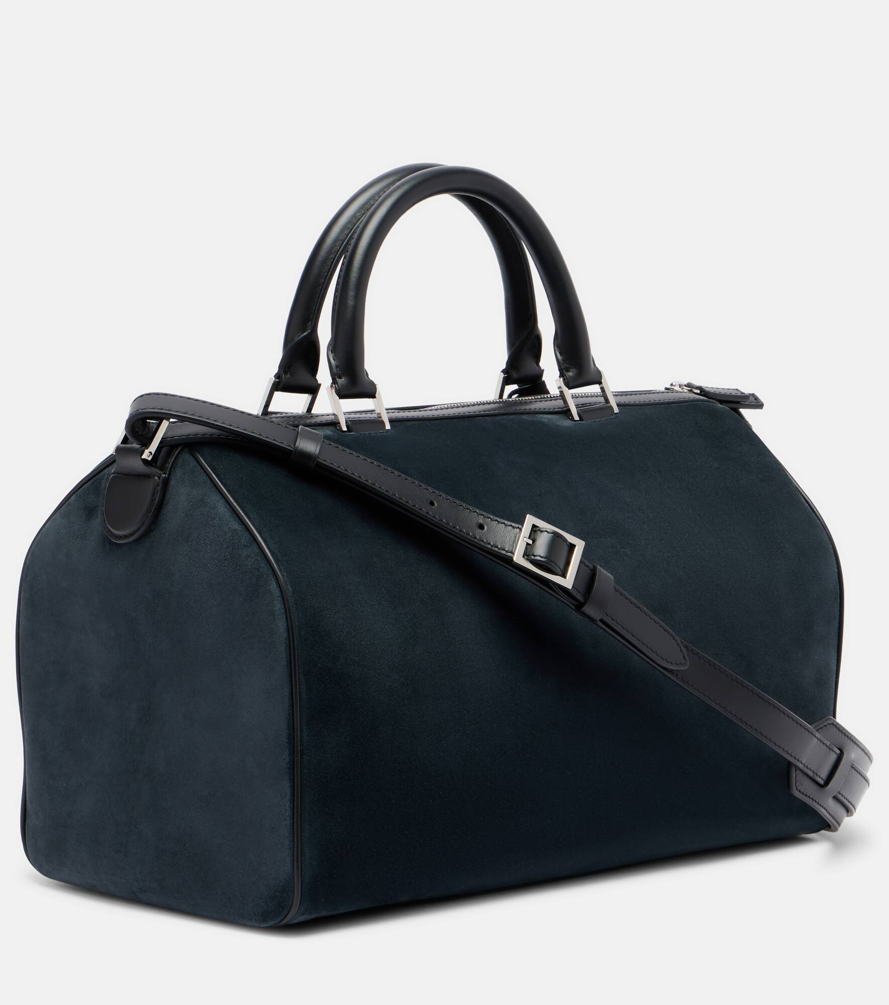 Varsovia floral-appliqué suede duffel bag - 4