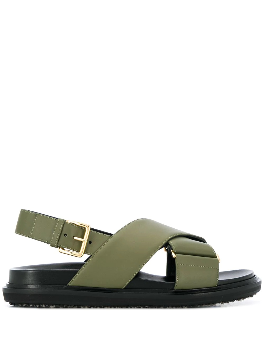 chunky crossover strap sandals - 1