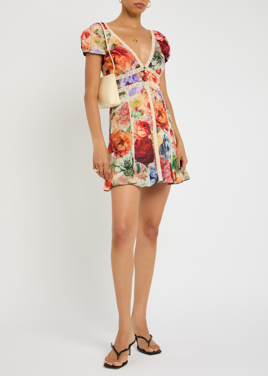 Alice + Olivia Rose Floral-print Cotton Mini Dress - 4