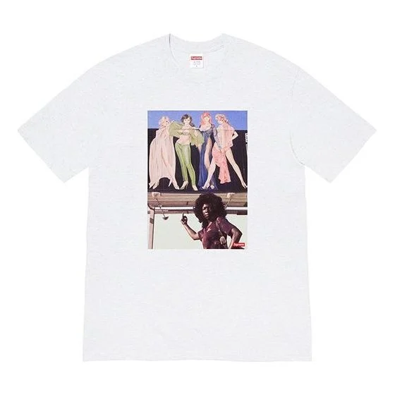 Supreme FW19 Week 7 American Picture Tee USA Photo Printing Short Sleeve Unisex Gray SUP-FW19-737 - 1
