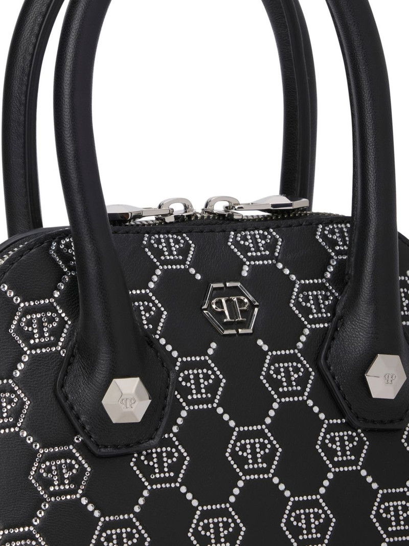small Majestic monogram rhinestone handle bag 4