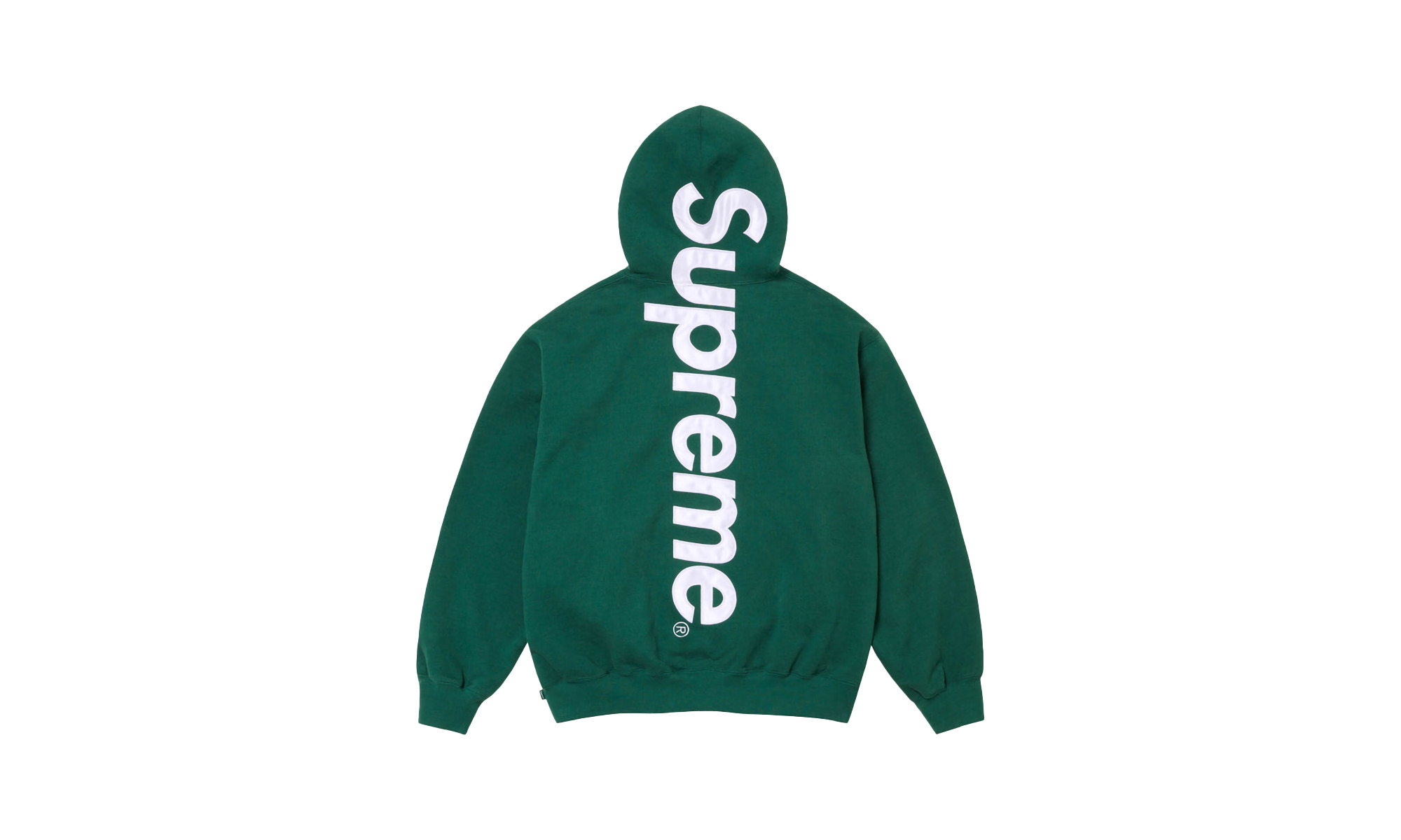 SATIN APPLIQUÉ HOODED SWEATSHIRT - 1