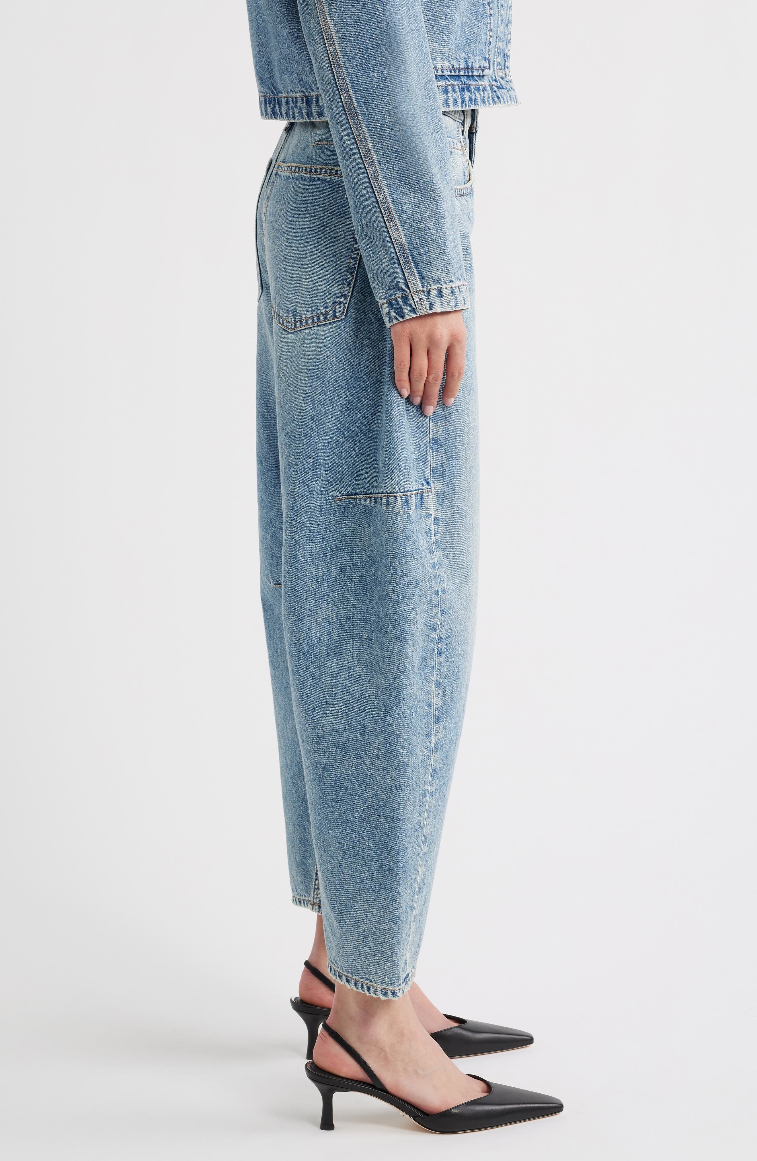 rag & bone Charlie Super High Waist Crop Barrel Jeans in Arlo at Nordstrom - 3