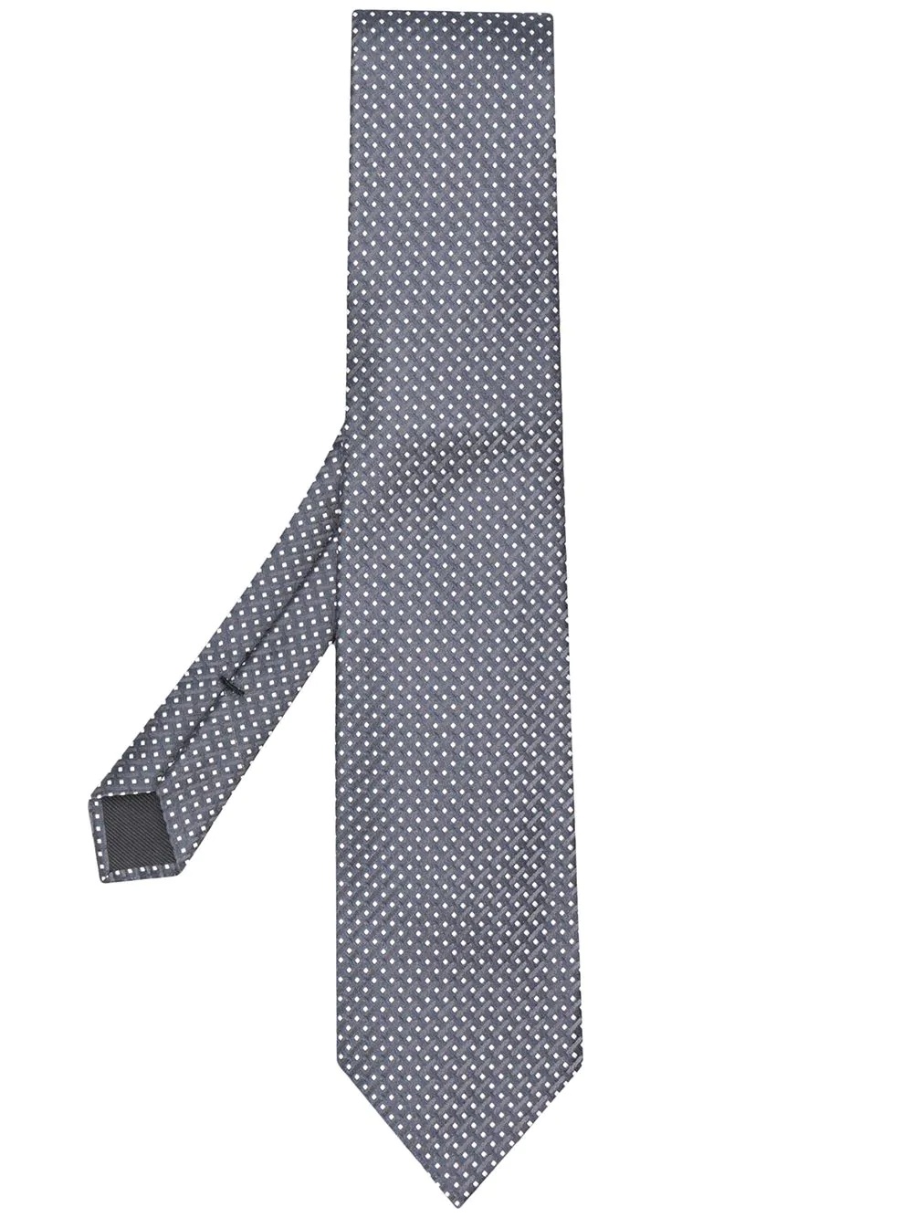 diamond patterned woven tie - 1