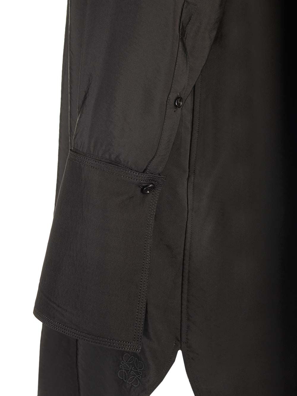 Viscose Blend Shirt Dress Dresses Black - 12