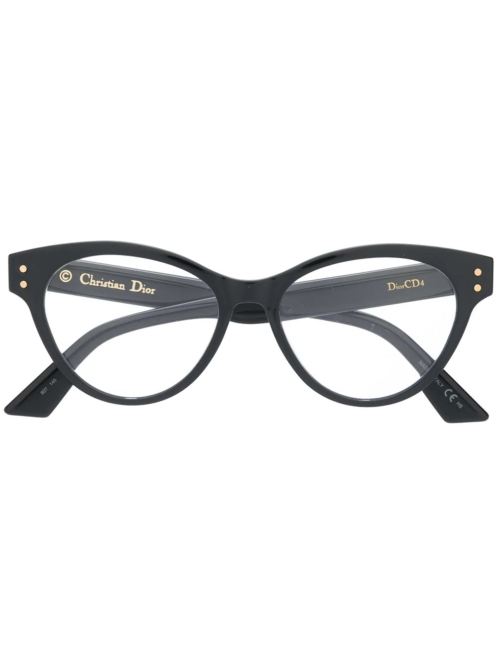 cat-eye logo glasses - 1