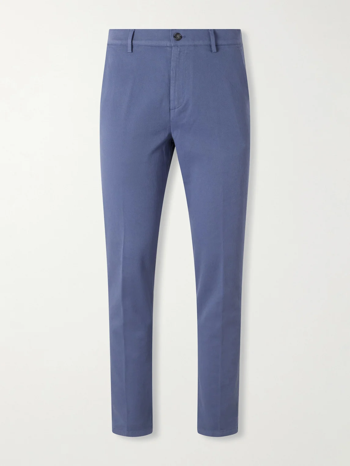Straight-Leg Stretch-Cotton Gabardine Trousers - 1
