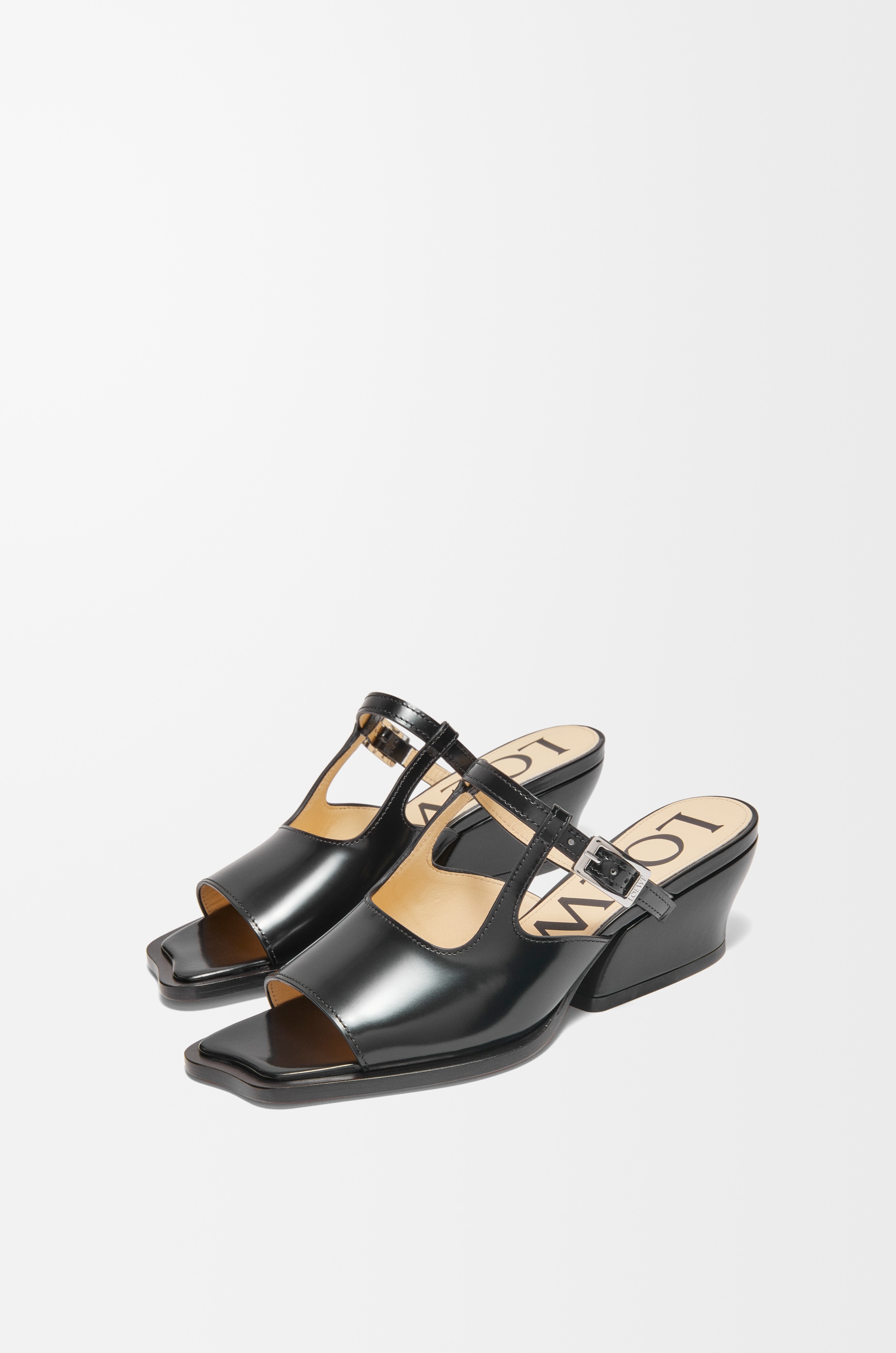 Onda open-toe mule in brushed calfskin - 3