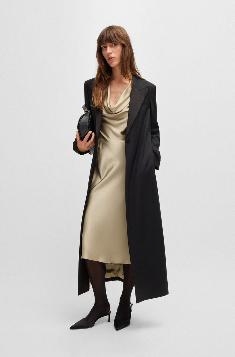 BOSS COWL-NECK DRESS IN FLUENT SATIN WITH COWL NECKLINE outlook