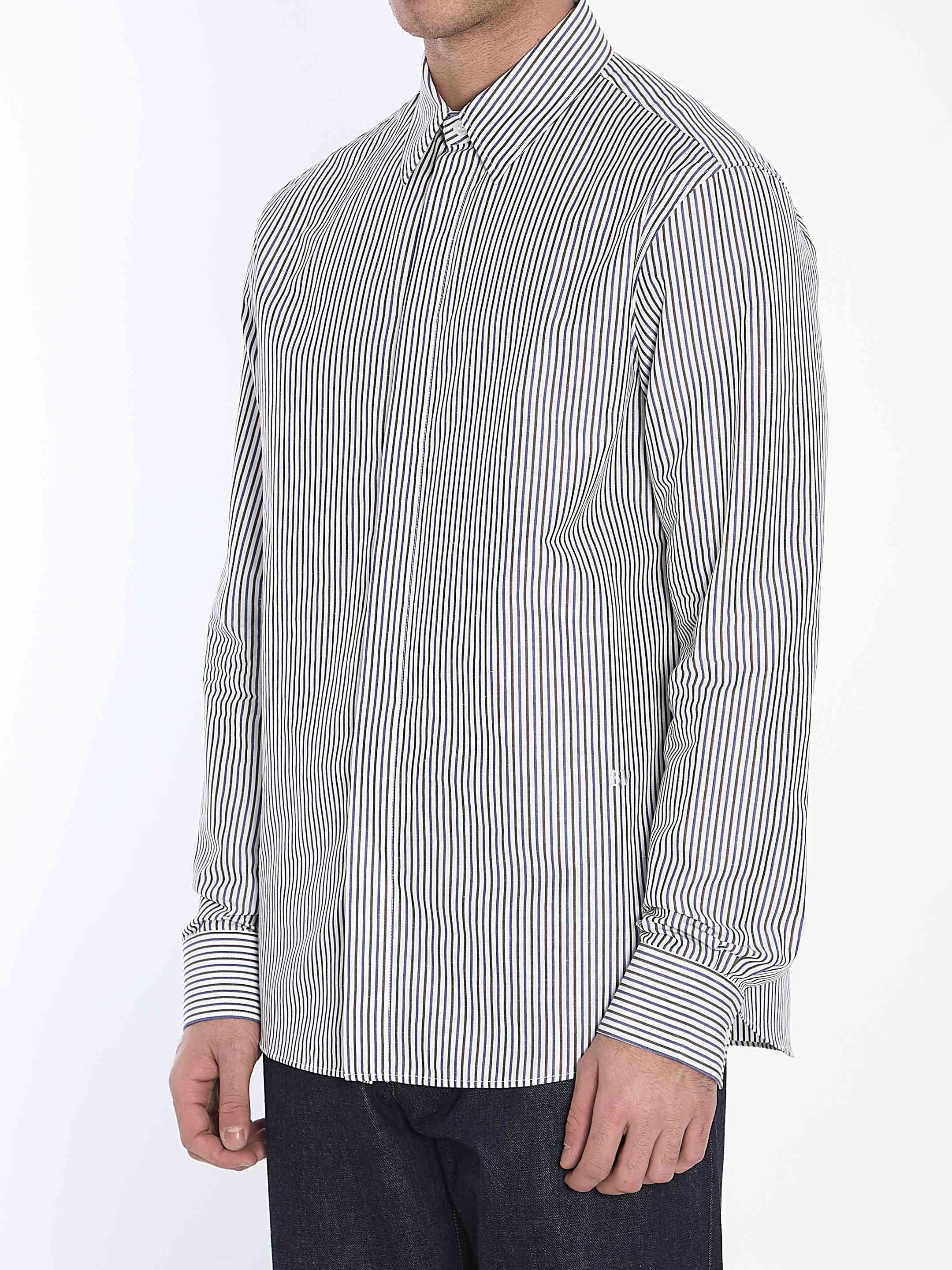 Bottega Veneta Men Pinstripe Shirt - 2