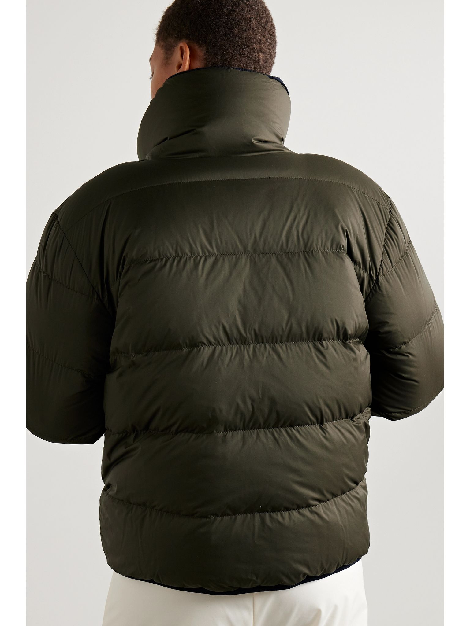 Mitty reversible two-tone quilted shell down jacket Dark green - 3