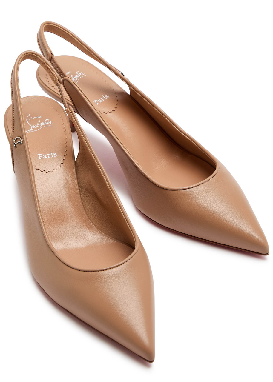 Christian Louboutin Sporty Kate 55 Leather Slingback Pumps - 3