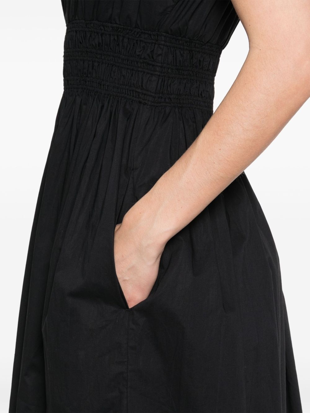shirred-waist midi dress - 5