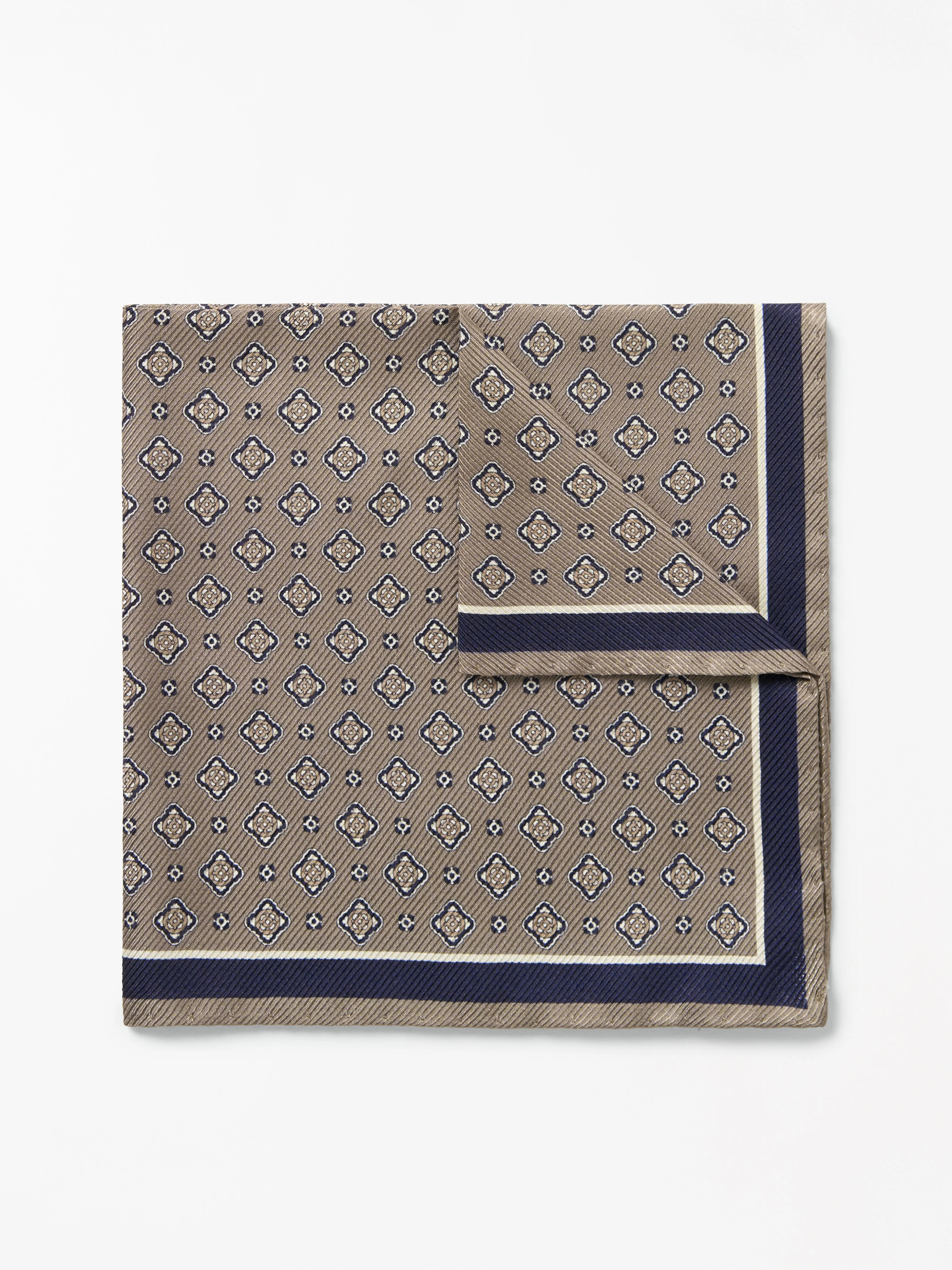 Quadra Printed Silk Handkerchief - 1