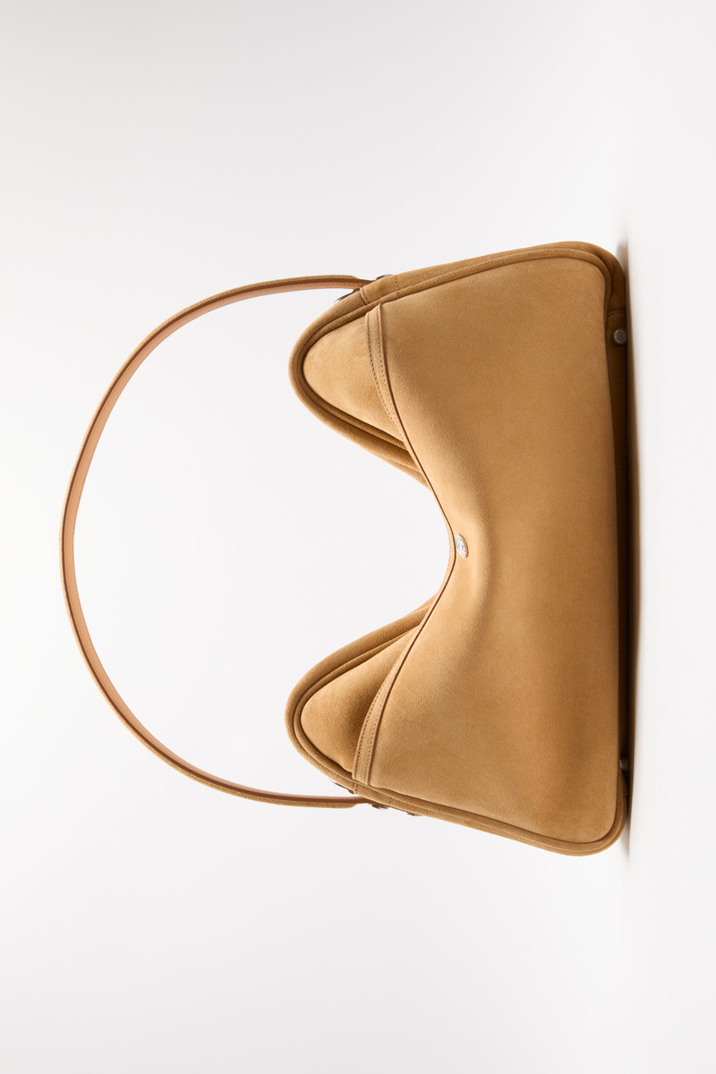 Camero Camera Suede Shoulder Bag - Sesame beige 3