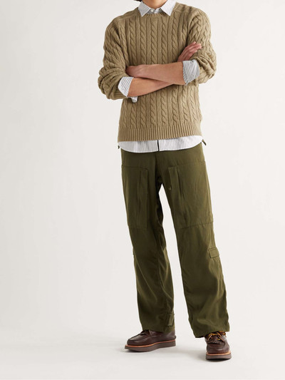 BEAMS PLUS Cable-Knit Cotton and Hemp-Blend Sweater outlook