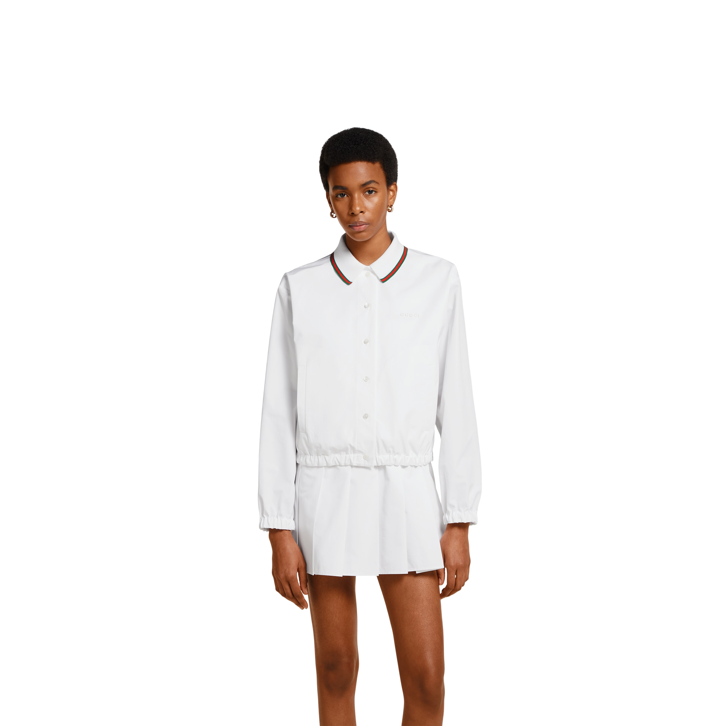 Cotton poplin shirt with drawstring - 3