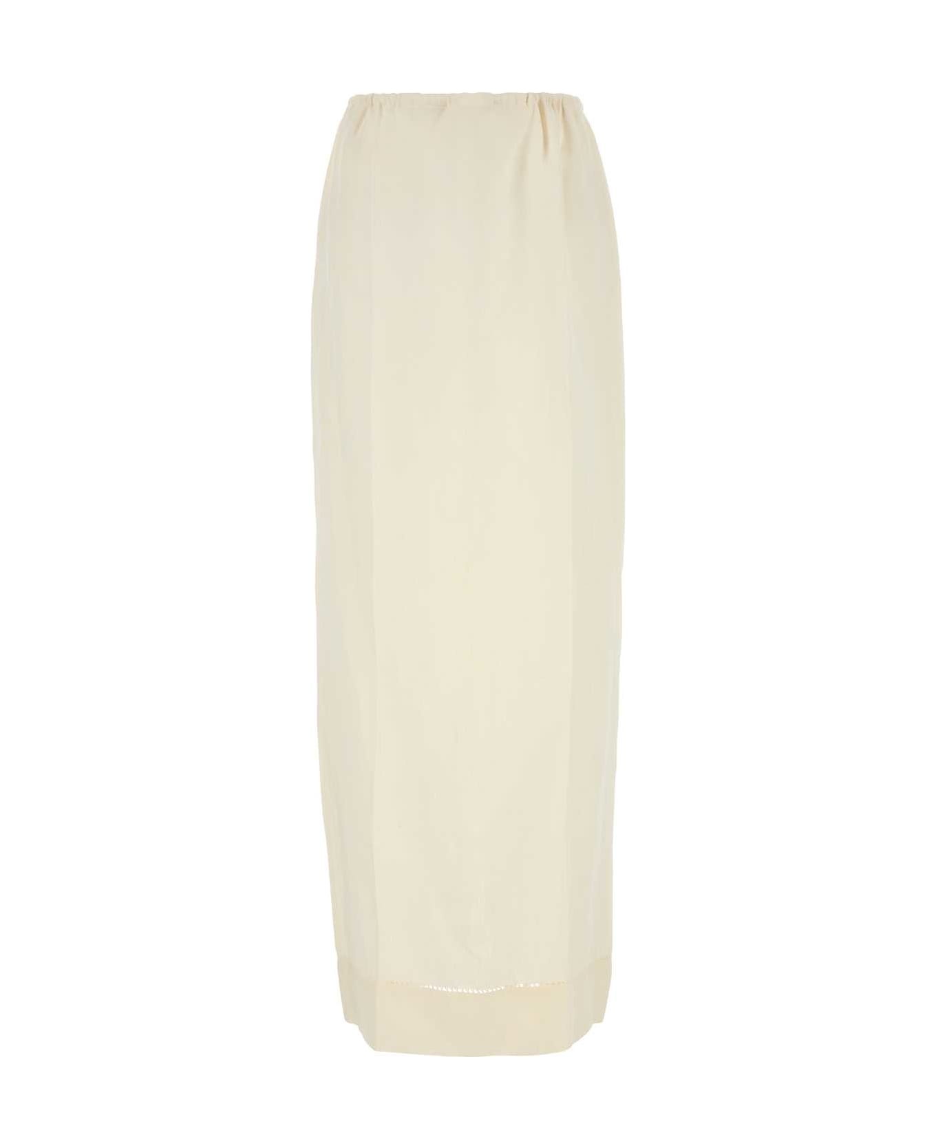 Ivory Linen Skirt - 1