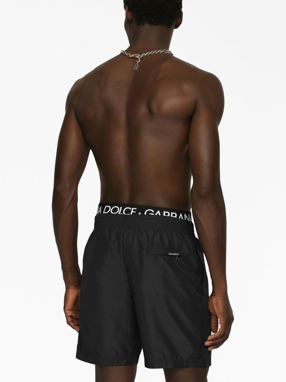 logo-waistband swim shorts - 5