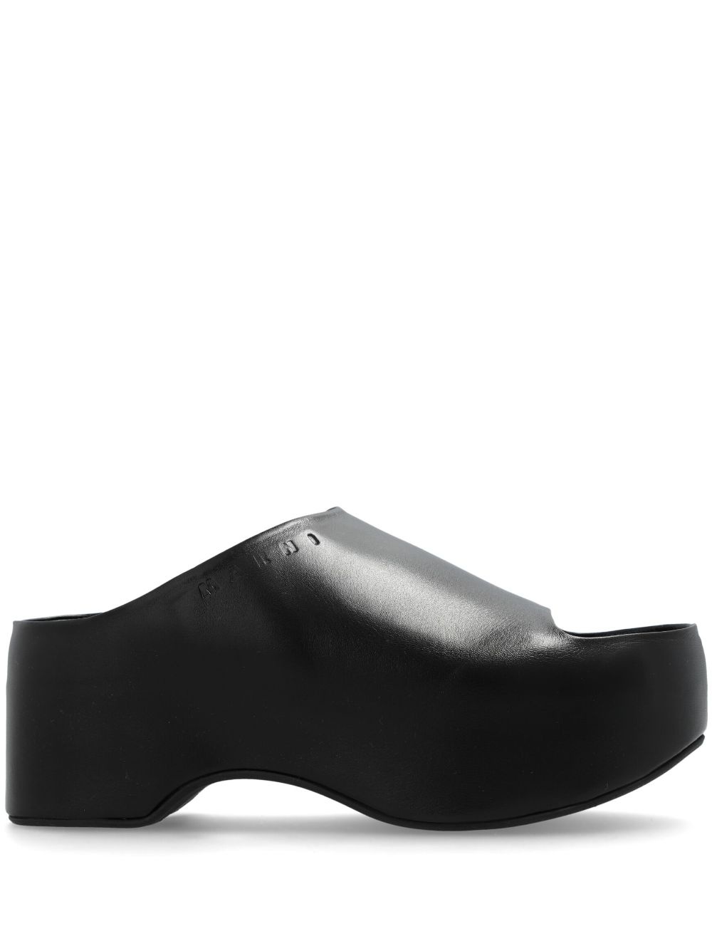 75mm wedge leather sandals - 1