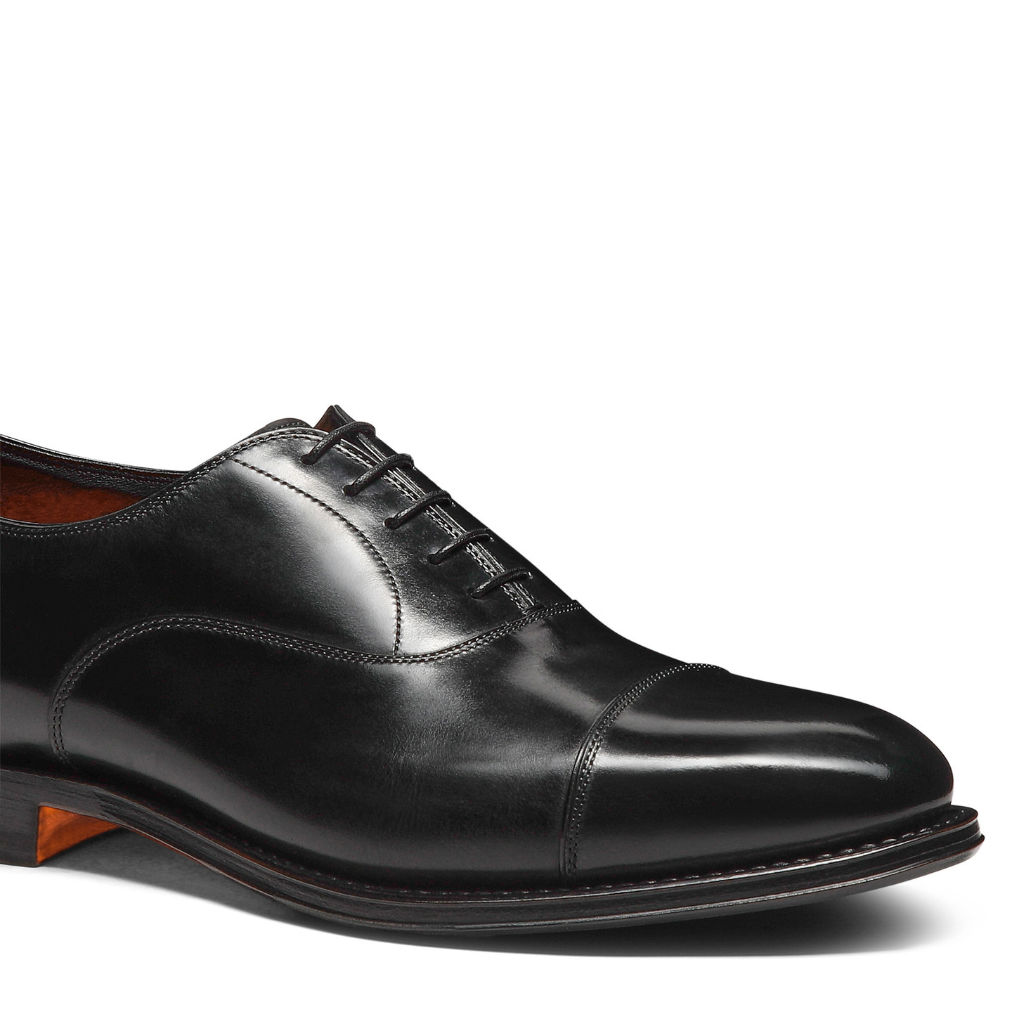 Men's black leather Oxford shoe - 5