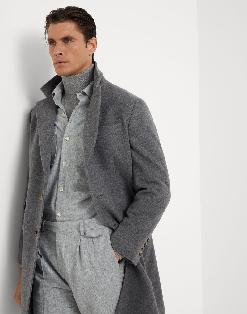 Water-resistant lightweight cashmere overcoat 4
