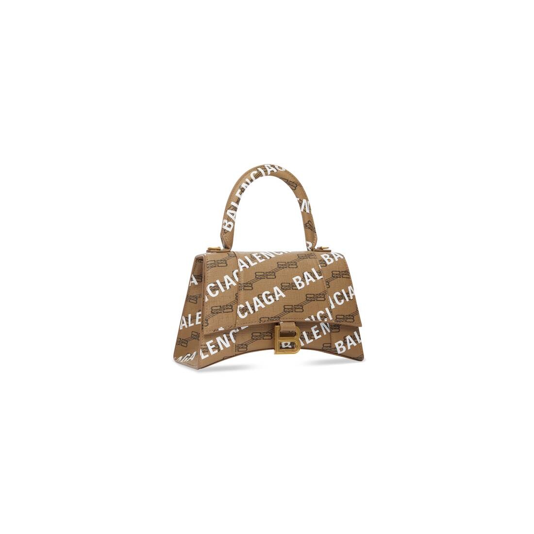 Women's Hourglass Small Handbag Bb Monogram Coated Canvas And Allover Logo  in Beige - 2