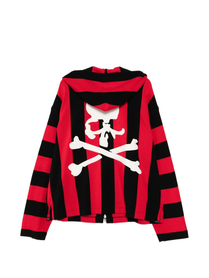 MASTERMIND WORLD striped drawstring hoodie outlook