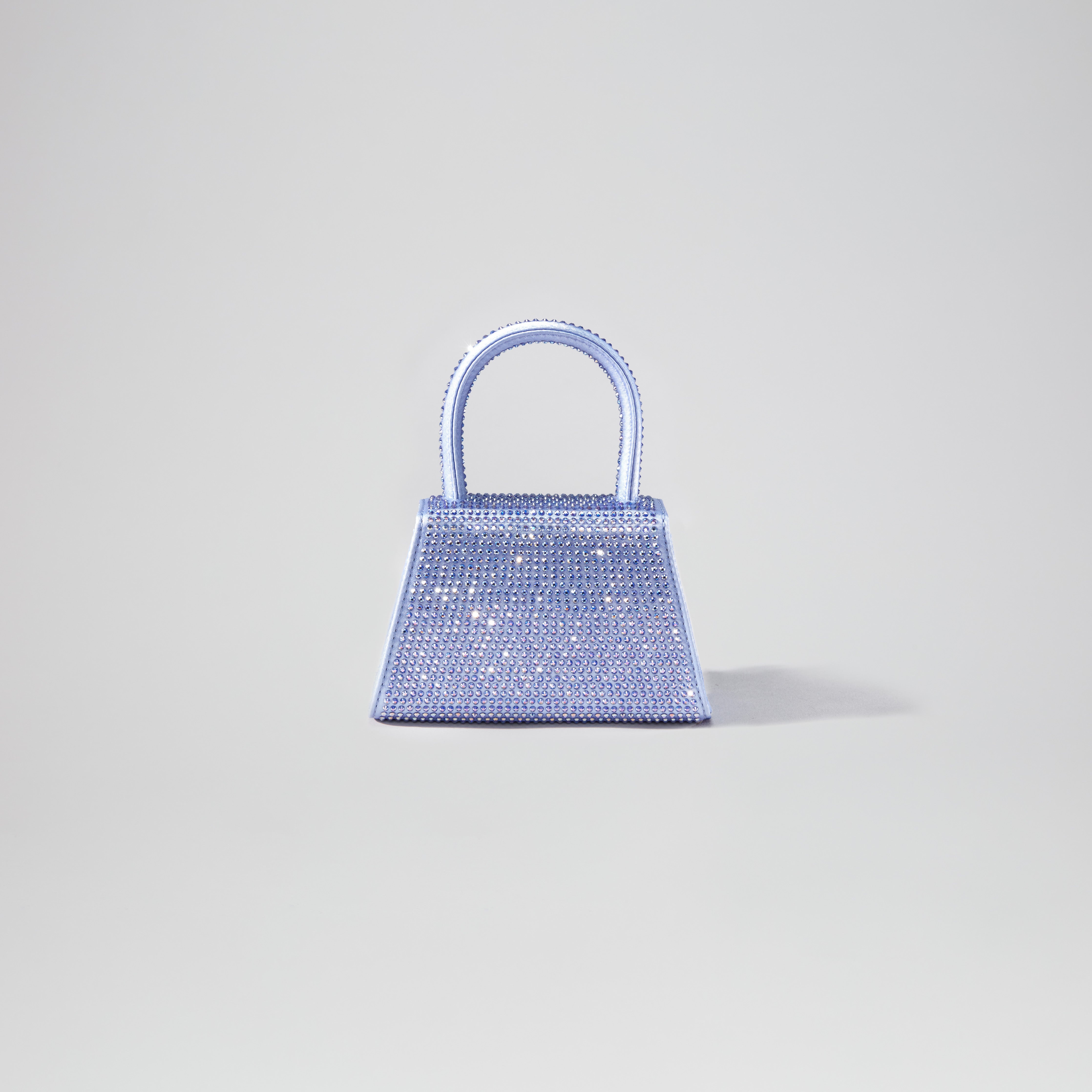 Blue Rhinestone Micro Bow Bag - 3