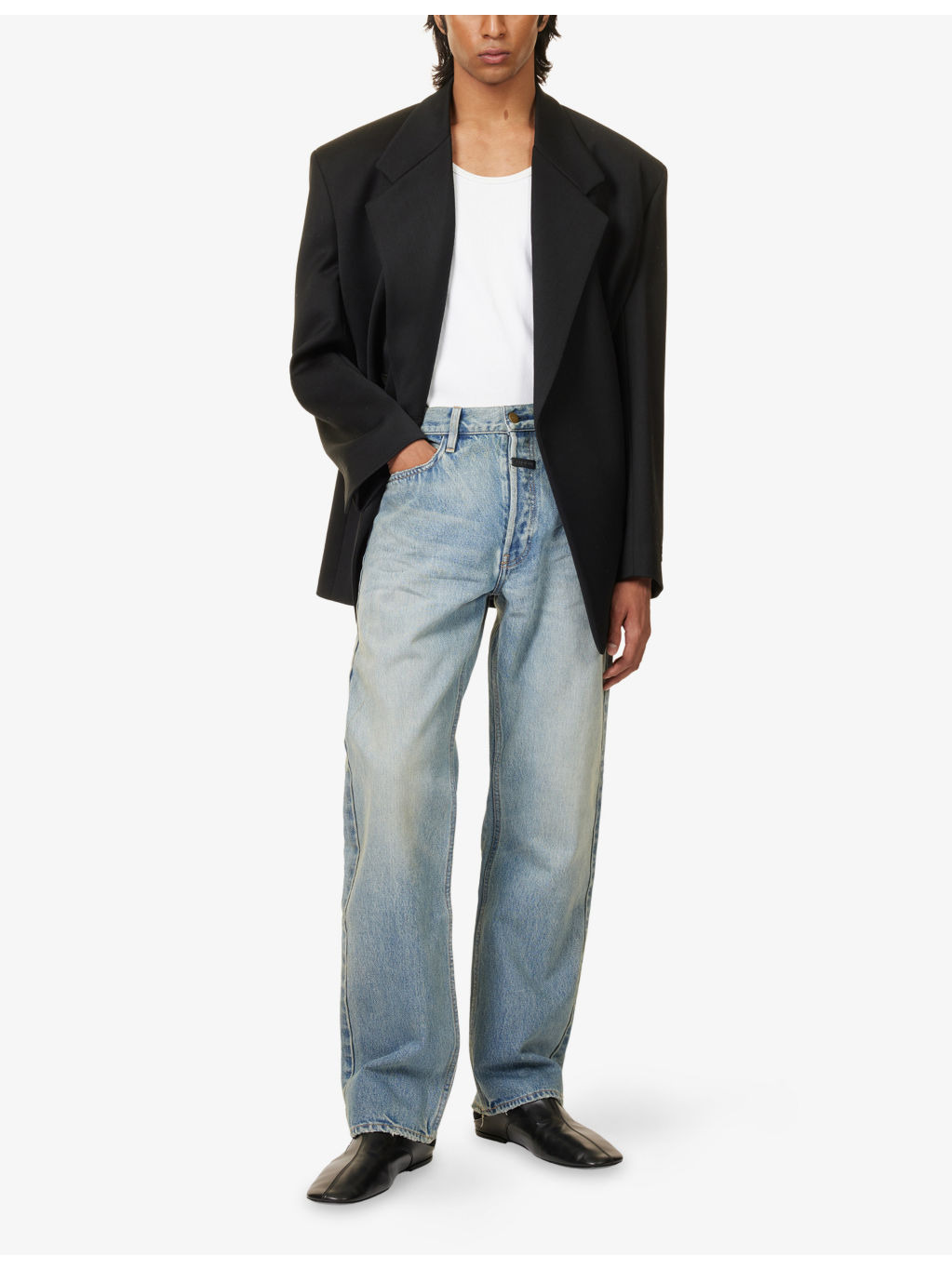 Logo-Patch Straight-Fit Denim Jeans - 2