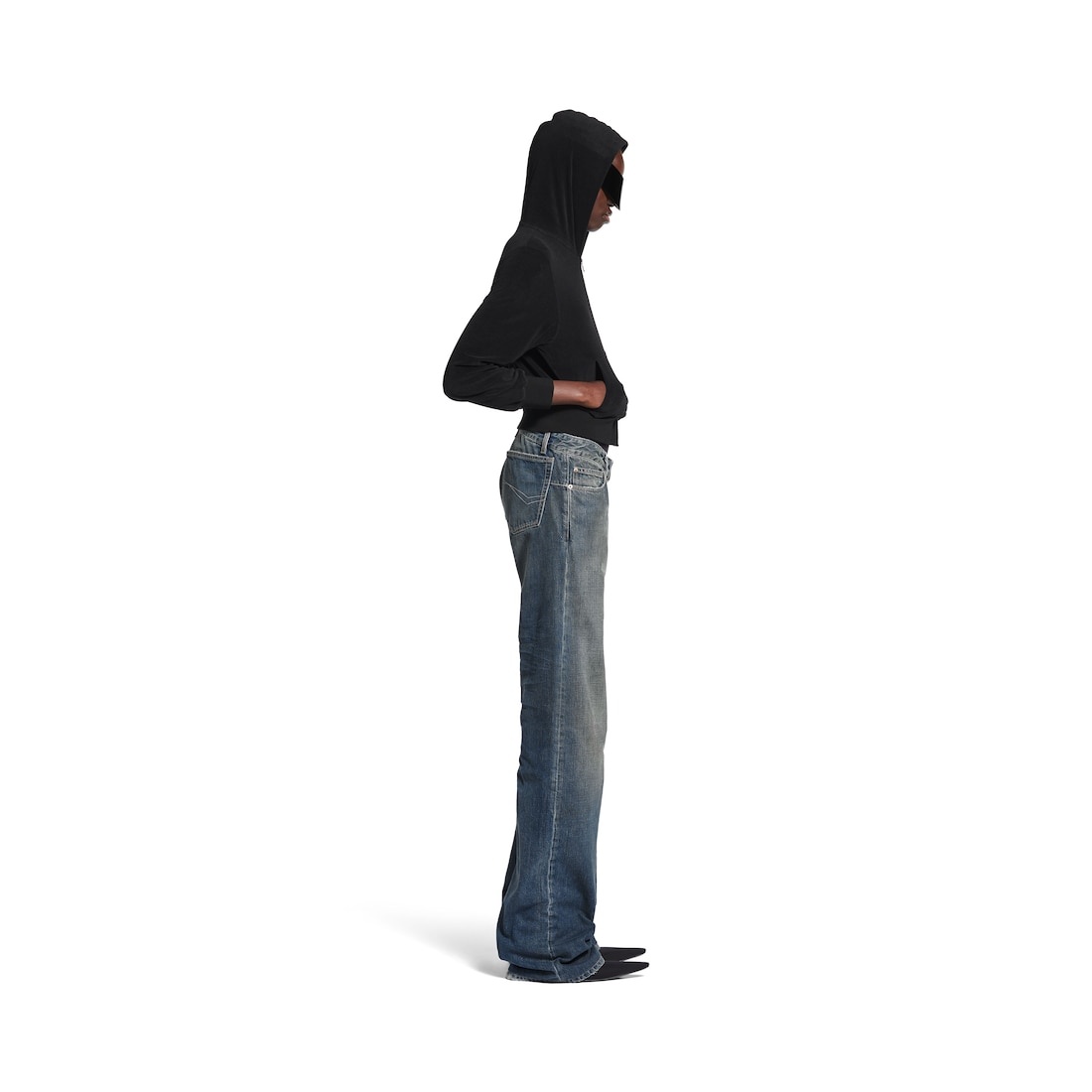 Fitted Low-waist Pants in Blue - 5