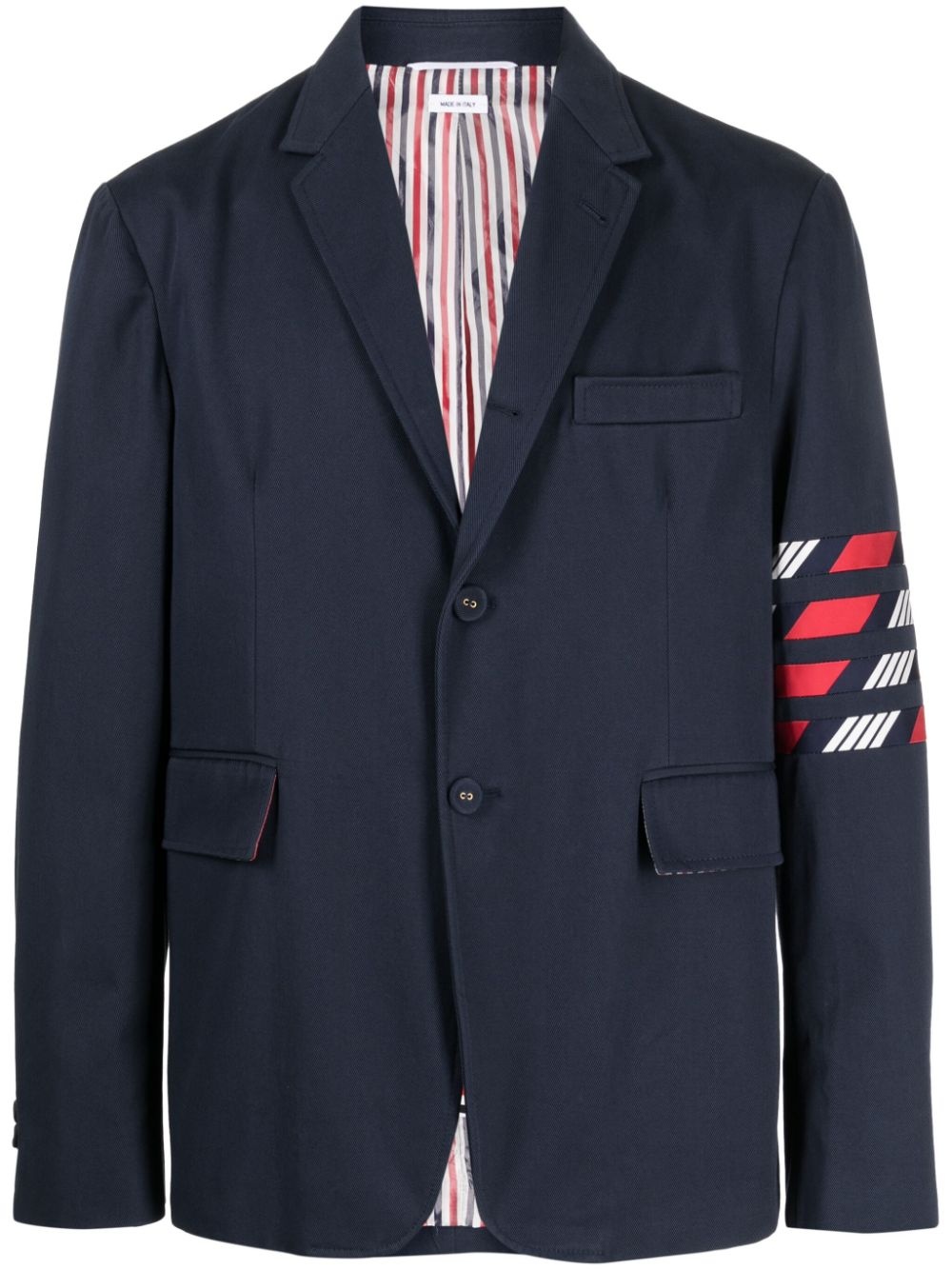 Thom Browne stripe-detail single-breasted blazer | REVERSIBLE