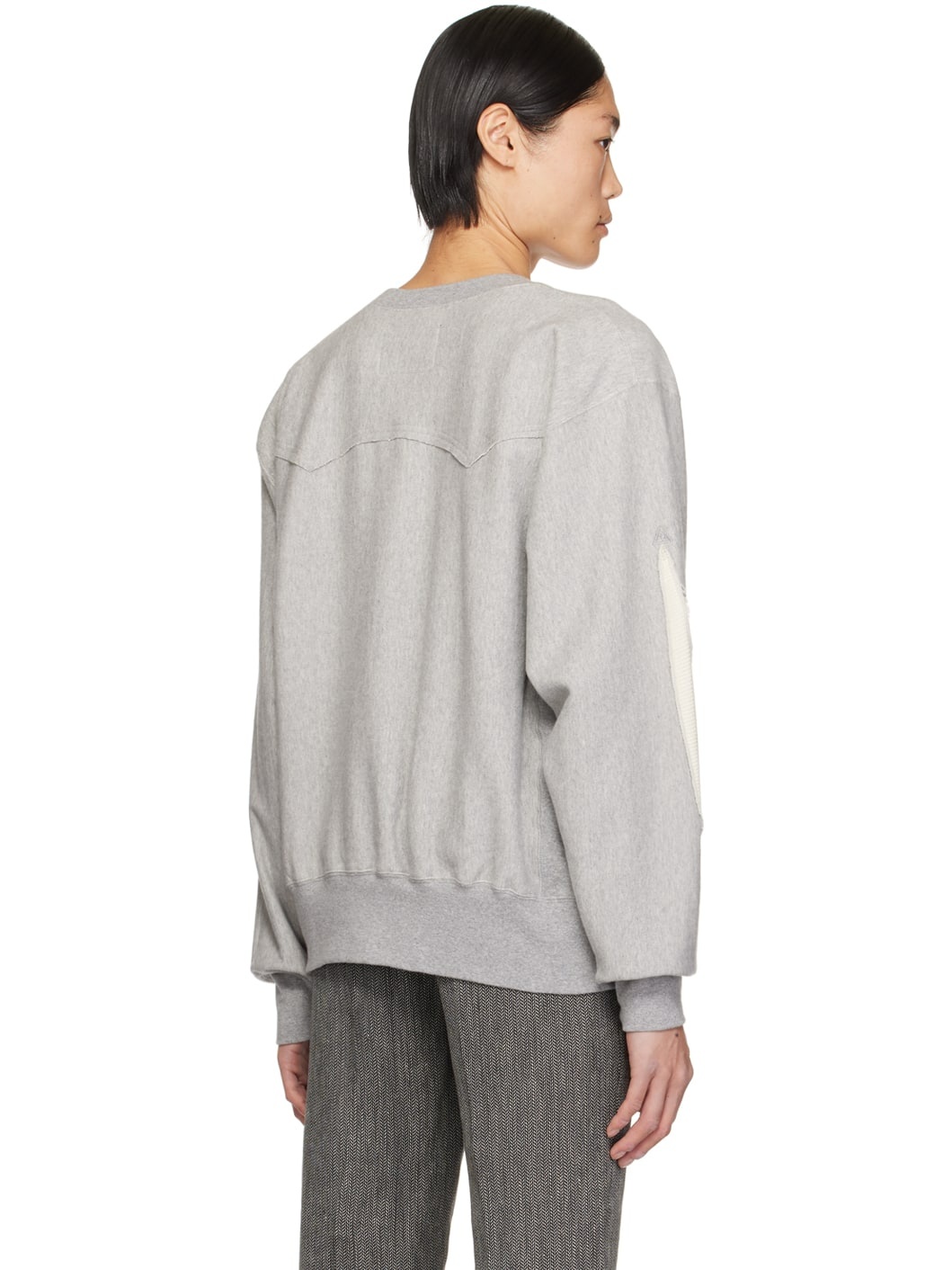 Gray Cutout Sweatshirt - 3