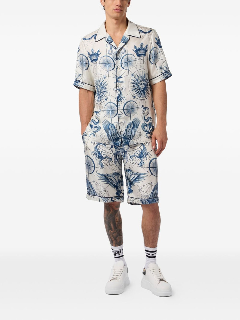 PHILIPP PLEIN printed silk shirt outlook